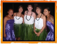 Teen Summer Camp Hawaii Volunteers in Hula Skirts